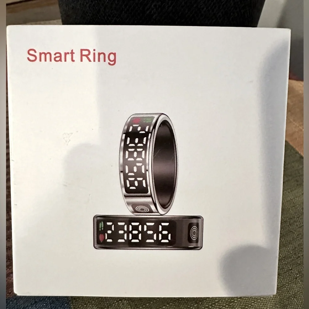Smart Ring Health Tracker with LED Display Screen - Black - New In Box